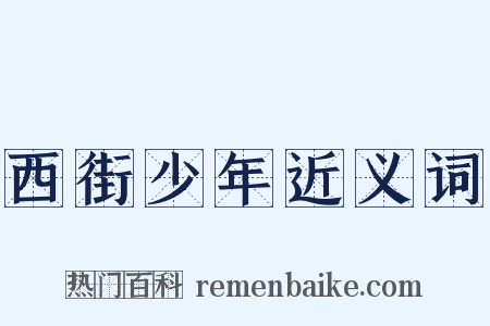西街少年近义词是什么意思的图片